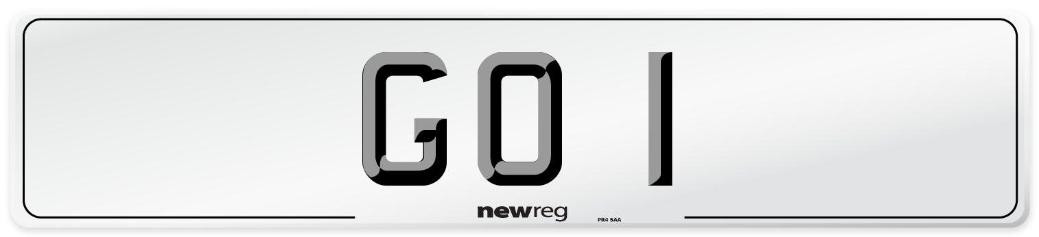 GO 1 Number Plate from New Reg